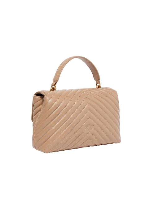 BORSA A MANO E TRACOLLA MEDIA LOVE BAG PUFF IN NAPPA CHEVRON PINKO | 100043 A0GKD01Q